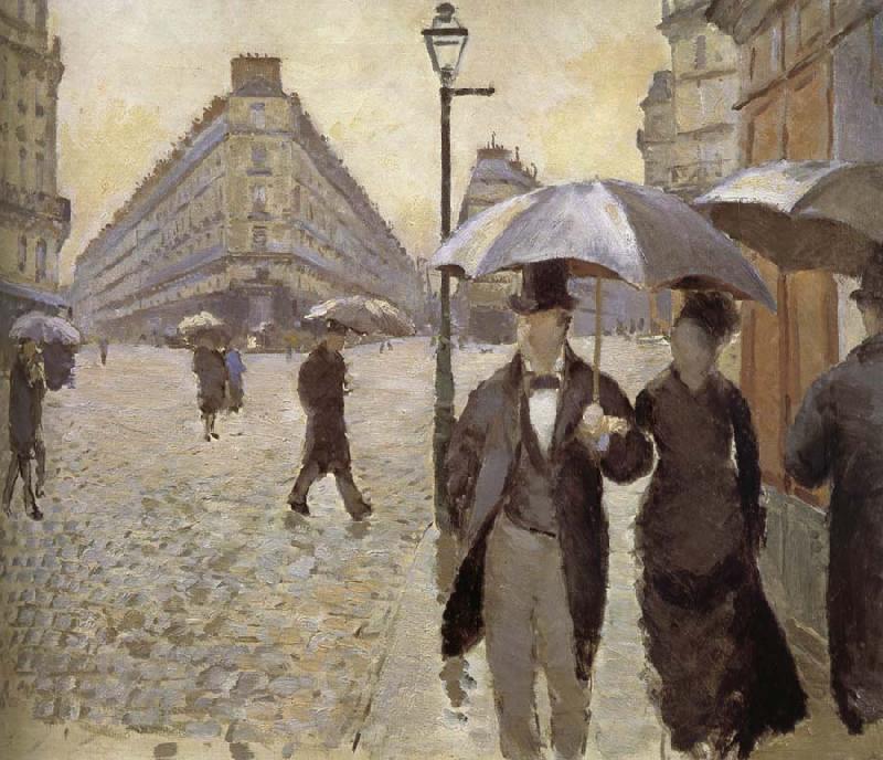 Gustave Caillebotte Rainy day in Paris Sweden oil painting art